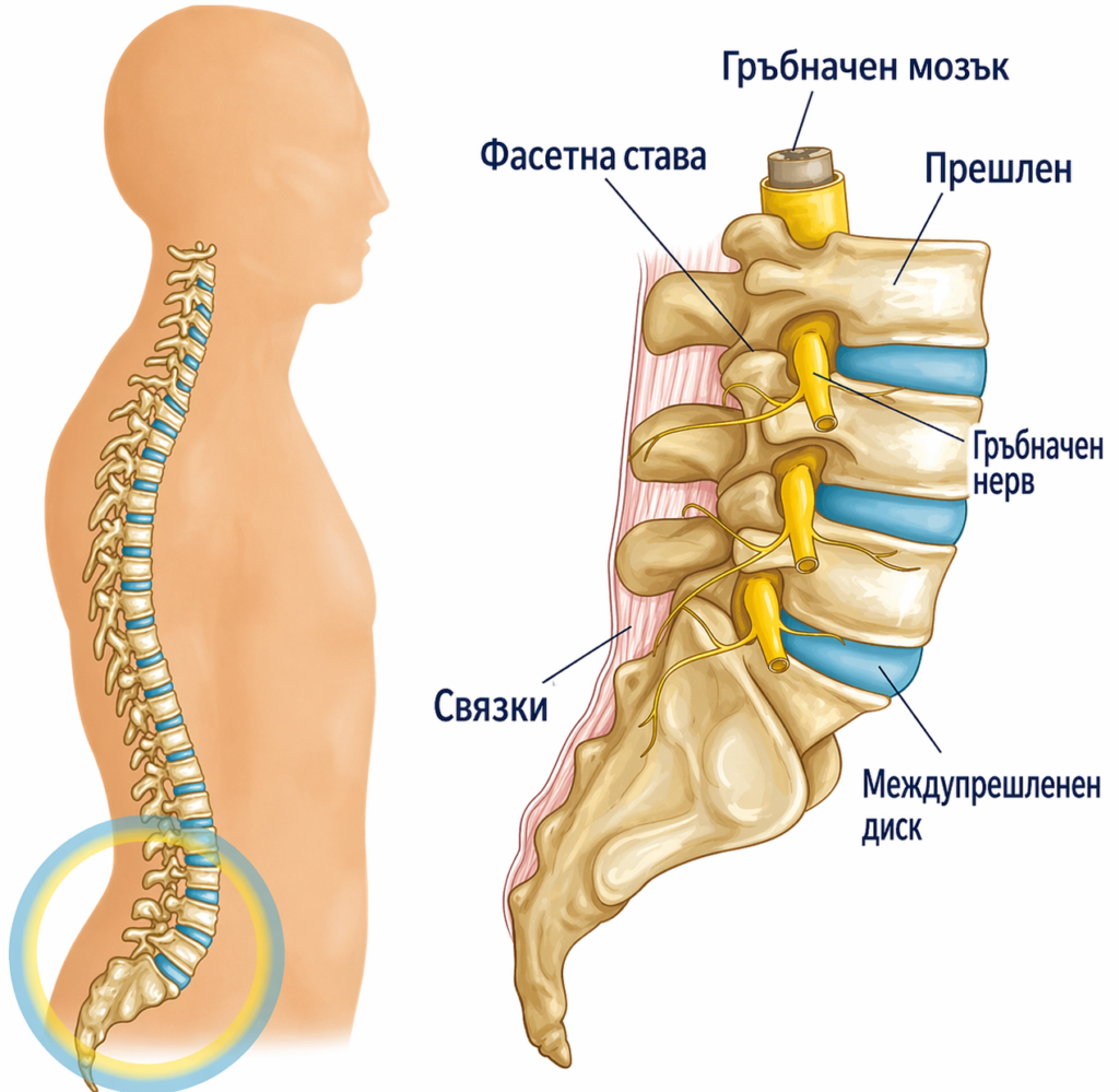 анатомия на кръста и възможни причини за болка